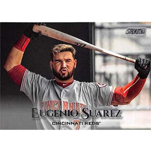  Autograph Warehouse Eugenio Suarez baseball card (Cincinnati Reds Slugger) 2019 Topps Stadium Club #20