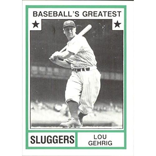 Autograph Warehouse Lou Gehrig baseball card (New York Yankees) 1982 TCMA Greatest Sluggers #19