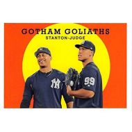 Autograph Warehouse Aaron Judge Giancarlo Stanton baseball card (New York Yankees Sluggers) 2018 Topps Archives #304 Gotham Goliaths