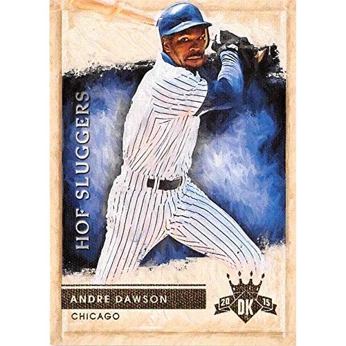  Autograph Warehouse Andre Dawson baseball card 2015 Diamond Kings #13 HOF Sluggers Insert Edition (Chicago Cubs)