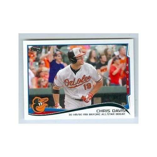  Autograph Warehouse Chris Davis baseball card (Baltimore Orioles Slugger) 2014 Topps #47