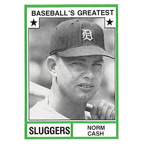  Autograph Warehouse Norm Cash Baseball Card (Detroit Tigers) 1982 TCMA Greatest Sluggers #29