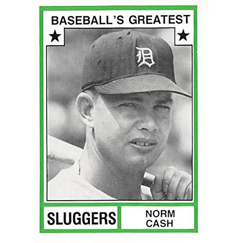  Autograph Warehouse Norm Cash Baseball Card (Detroit Tigers) 1982 TCMA Greatest Sluggers #29