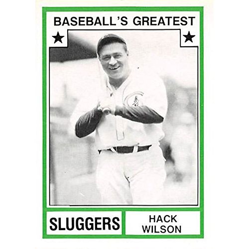  Autograph Warehouse Hack Wilson Baseball Card (Chicago Cubs) 1982 TCMA Greatest Sluggers #23