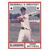 Autograph Warehouse Eddie Matthews Baseball Card (Milwaukee Braves) 1982 TCMA Greatest Sluggers #7