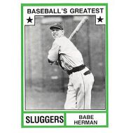 Autograph Warehouse Babe Herman Baseball Card (Brooklyn Dodgers) 1982 TCMA Greatest Sluggers #28