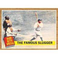 Autograph Warehouse Babe Ruth baseball card (New York Yankees Bambino) 2011 Topps Heritage #138 Slugger