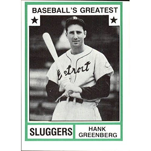  Autograph Warehouse Hank Greenberg baseball card (Detroit Tigers) 1982 TCMA Greatest Sluggers #27