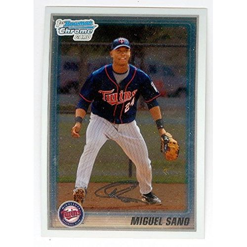  Autograph Warehouse Miguel Sano baseball card (Minnesota Twins Slugger) 2011 Topps Bowman Chrome #BCP205 Rookie