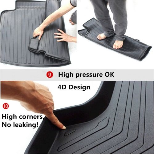  Autohelena AUNAZZ/Car Mat For Toyota RAV4 2014-2018 Years Rubber Rear Trunk Cargo Liner Trunk Tray Floor Mat Cover 1 PCS