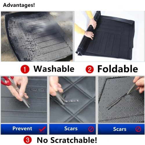  Autohelena AUNAZZ/Car Mat For Toyota RAV4 2014-2018 Years Rubber Rear Trunk Cargo Liner Trunk Tray Floor Mat Cover 1 PCS