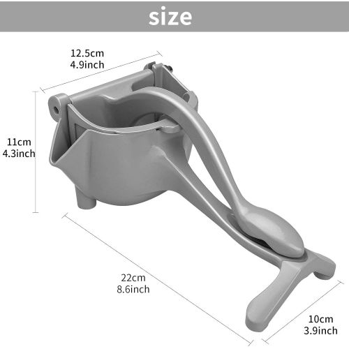  Automoness Manual Fruit Juicer, Single Press Lemon Squeezer,Heavy Duty Aluminum Alloy Citrus Lemon Juicer Hand Press With Seed Filter, Hand Held Lemon Lime, Pomegranates,Orange, Ap