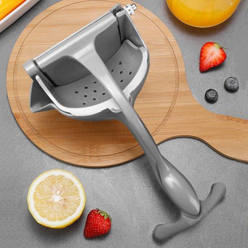  Automoness Manual Fruit Juicer, Single Press Lemon Squeezer,Heavy Duty Aluminum Alloy Citrus Lemon Juicer Hand Press With Seed Filter, Hand Held Lemon Lime, Pomegranates,Orange, Ap