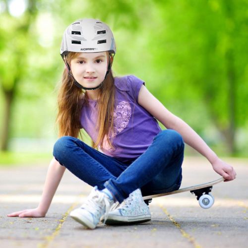  Automoness Skateboard Helmet Multi Sports Bike Cycling Scooter Inline Roller Skating Longboard 3 Sizes Adjustable Lightweight Ventilated Protective Helmet for Kids Youth Adults