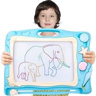 [아마존베스트]Automoness Magnetic Drawing Board, 16.53 ”x 12.28”x 1.65” Large Erasable Doodle Board Writing Painting Sketch Pad for Kids with 3 Stamps and 1 Pen Children Toddlers Toys