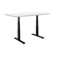 Autonomous Classic Sit-to-Stand Desk with Black Frame, Solid White Top