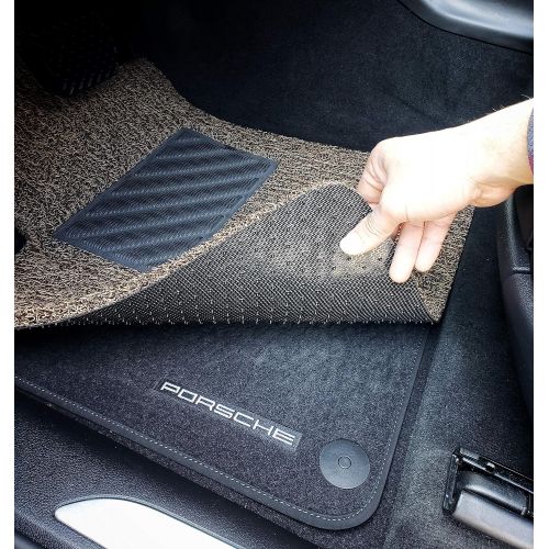  Autotech Zone AutoTech Zone Heavy Duty Custom Fit Car Floor Mat for 2006-2018 Nissan Frontier Crew Cab Pickup Truck (Does NOT fit King Cab), All Weather Protector 4 Piece Set (Beige and Brown)