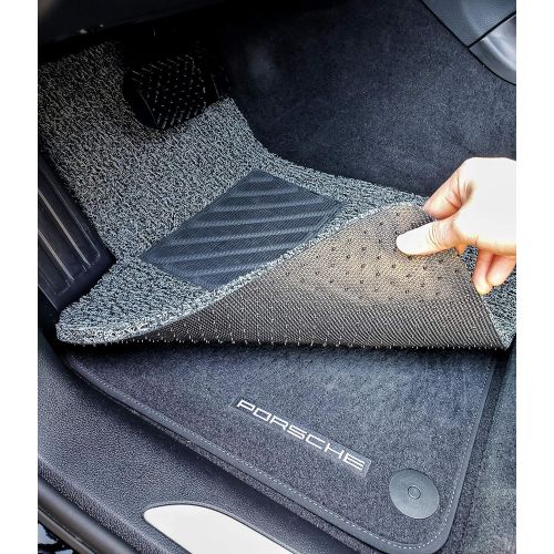  Autotech Zone Custom Fit Heavy Duty Custom Fit Car Floor Mat for 2009-2016 Audi A4 Sedan, All Weather Protector 4 Piece Set (Grey and Black)