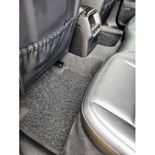  Autotech Zone AutoTech Zone Custom Fit Heavy Duty Custom Fit Car Floor Mat for 2016-2018 Tesla Model S, All Weather Protector 4 piece set (Black)