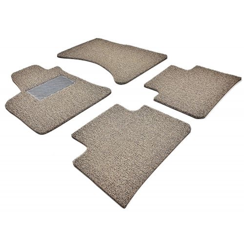  Autotech Zone Custom Fit Heavy Duty Custom Fit Car Floor Mat for 2014-2018 Infiniti Q50 Sedan, All Weather Protector 4 Piece Set (Beige and Brown)