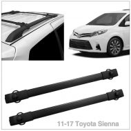 Autoxrun Aluminum Top Cross Bar Cargo Roof Racks Black Fits 2011 2012 2013 2014 2015 2016 2017 Toyota Sienna