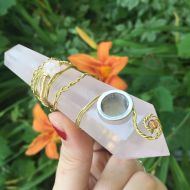 AutumnDawnChicago Crystal Pipe, Girly Pipe, Custom Pipe, Wire Wrapped Rose Quartz Crystal Smoking Pipe, quartz pipe, custom pipes, gifts for her, heart chakra