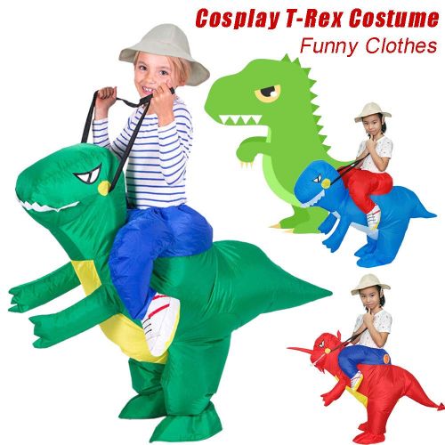  AutumnFall_Toy AutumnFallClearance Sale!3 Colors T-Rex Inflatable Carnival Funny Clothes Outdoor Toys Giant Children Dinosaur Cosplay Suits Christmas Halloween Party Props