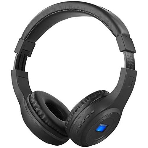  [아마존베스트]auvisio Headphone Radio: Foldable Over-Ear Headphone Headset with Bluetooth, MP3Player, FM Radio & LCD Display Screen Headphone with Headset Functionality)