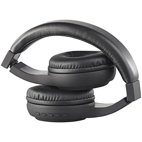  [아마존베스트]auvisio Headphone Radio: Foldable Over-Ear Headphone Headset with Bluetooth, MP3Player, FM Radio & LCD Display Screen Headphone with Headset Functionality)