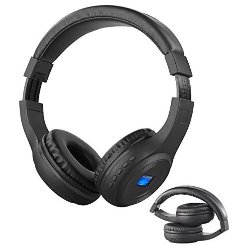  [아마존베스트]auvisio Headphone Radio: Foldable Over-Ear Headphone Headset with Bluetooth, MP3Player, FM Radio & LCD Display Screen Headphone with Headset Functionality)