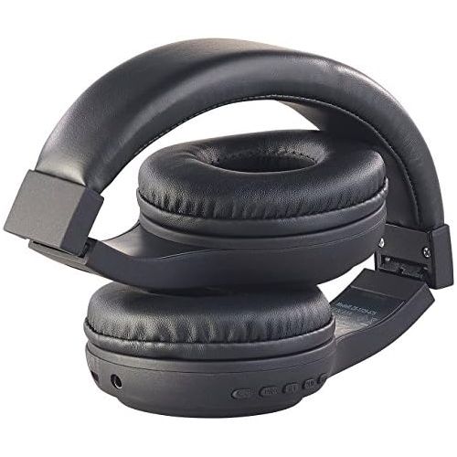  [아마존베스트]auvisio Headphone Radio: Foldable Over-Ear Headphone Headset with Bluetooth, MP3Player, FM Radio & LCD Display Screen Headphone with Headset Functionality)