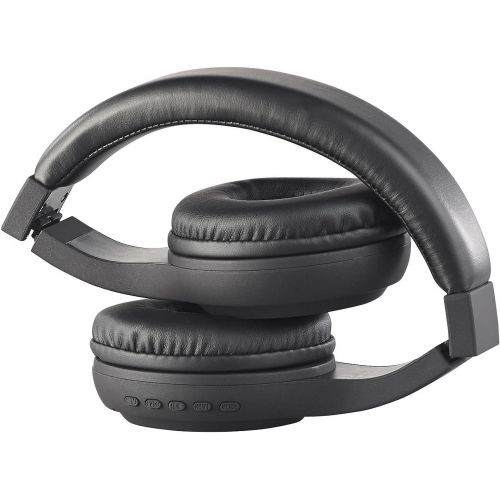  [아마존베스트]auvisio Headphone Radio: Foldable Over-Ear Headphone Headset with Bluetooth, MP3Player, FM Radio & LCD Display Screen Headphone with Headset Functionality)