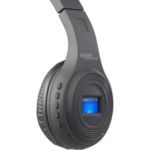  [아마존베스트]auvisio Headphone Radio: Foldable Over-Ear Headphone Headset with Bluetooth, MP3Player, FM Radio & LCD Display Screen Headphone with Headset Functionality)