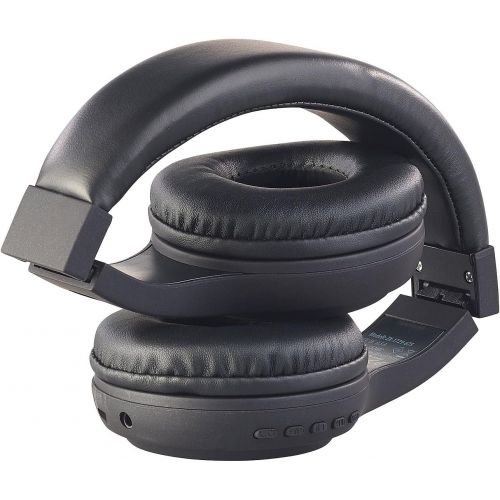  [아마존베스트]auvisio Headphone Radio: Foldable Over-Ear Headphone Headset with Bluetooth, MP3Player, FM Radio & LCD Display Screen Headphone with Headset Functionality)