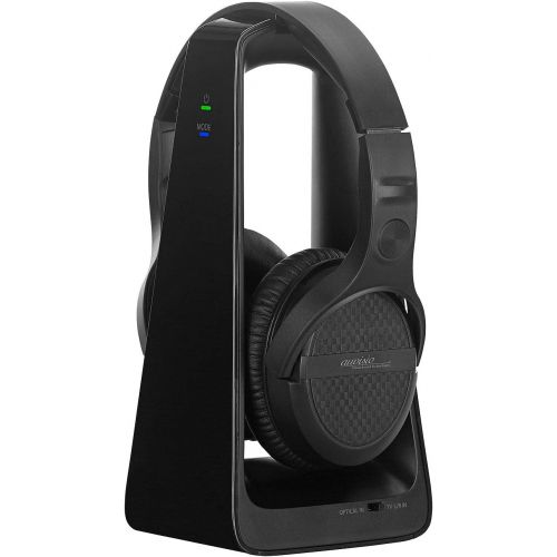  [아마존베스트]auvisio Wireless headphones: digital stereo wireless headphones with battery, 2-in-1 radio/charging station, 30 m (wireless headphones for TV)