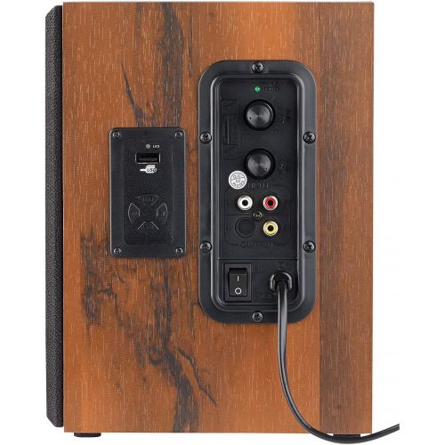  [아마존베스트]-Service-Informationen auvisio Active boxes: active stereo shelf speaker set in wooden housing with Bluetooth (active speakers).