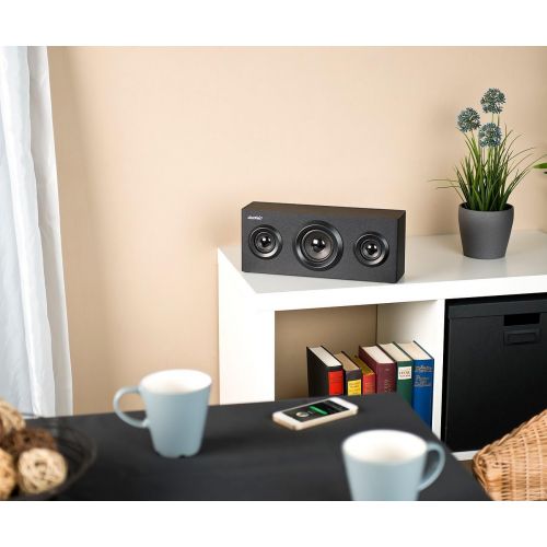  [아마존베스트]-Service-Informationen auvisio Shelf speaker: 2.1 shelf wooden speaker with Bluetooth, subwoofer and battery, 12 watts (Bluetooth speaker)