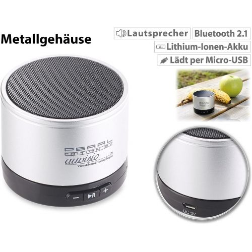  [아마존베스트]-Service-Informationen auvisio mobile speaker: mobile active speaker with Bluetooth 2.1, metal housing, 4 watts (mini speaker, Bluetooth)