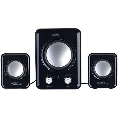  auvisio Laptop Speaker: 2.1 Speaker System with Subwoofer and USB Power Supply 20 Watt (Speaker PC)