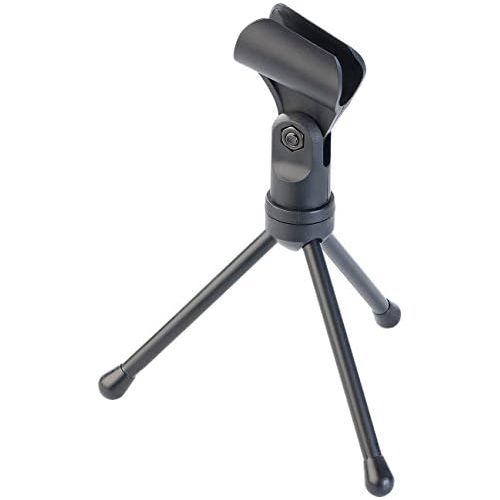  [아마존베스트]auvisio Stand Microphones: Condenser Microphone with Tripod for PC and Notebook 3.5 mm Jack Stand Microphone