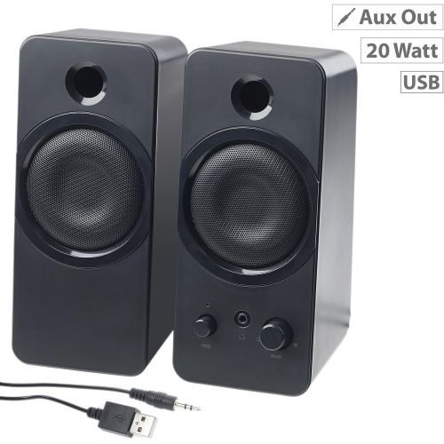  [아마존베스트]auvisio PC Boxes: Active Stereo Speakers MSX-150 with USB Power Supply 20 Watt (PC Speaker Boxes)