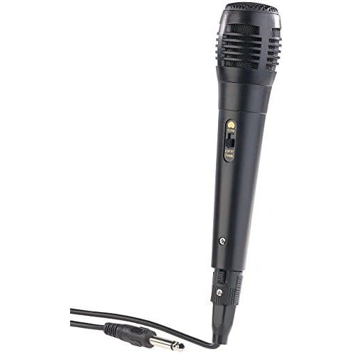  [아마존베스트]auvisio Microphone: dynamic microphone, XLR connector to 6.3mm jack plug, 2.5m (microphone jack)