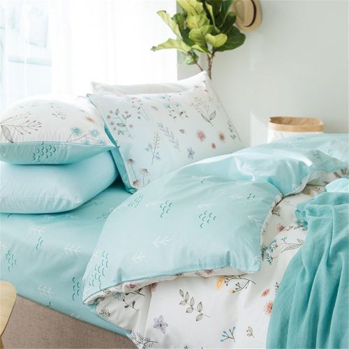  Auvoau Floral Teen Bedding Sets for Girls Kids Woman Queen Full Flower Duvet Cover Children and Pillowcase Set with Zipper Closure Corner Ties Floral Kids Bedding Set Full-Fitted S