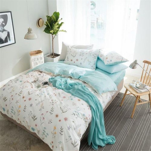  Auvoau Floral Teen Bedding Sets for Girls Kids Woman Queen Full Flower Duvet Cover Children and Pillowcase Set with Zipper Closure Corner Ties Floral Kids Bedding Set Full-Fitted S