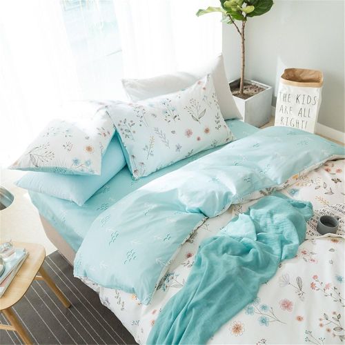  Auvoau Floral Teen Bedding Sets for Girls Kids Woman Queen Full Flower Duvet Cover Children and Pillowcase Set with Zipper Closure Corner Ties Floral Kids Bedding Set Full-Fitted S