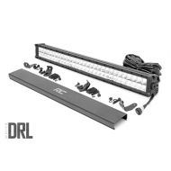 Auxbeam Rough Country 30 LED Light Bar Dual Row CREE w/Cool White DRL Chrome Series 70930DRL Cree LED Light Bar Dual