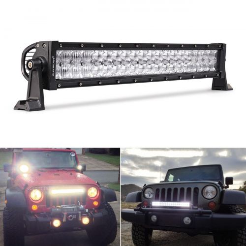  Auxbeam LED Light Bar 52 Inch 300W Off-Road Driving Lights Spot Flood Combo Led Work Light 5D Lens with Wiring Harness for Car JEEP Truck Pickup SUV UTV