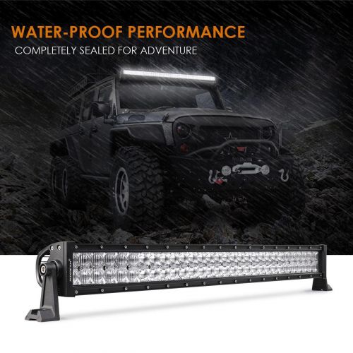  Auxbeam LED Light Bar 52 Inch 300W Off-Road Driving Lights Spot Flood Combo Led Work Light 5D Lens with Wiring Harness for Car JEEP Truck Pickup SUV UTV