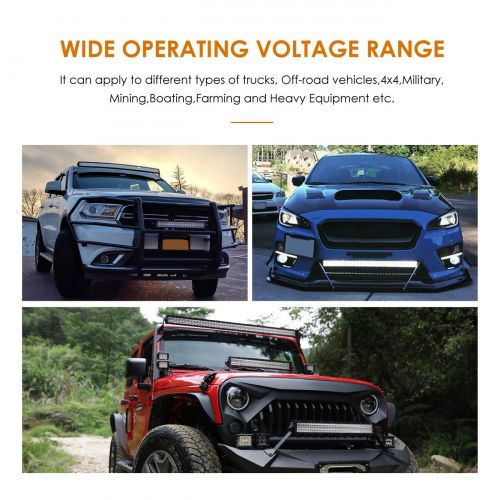  Auxbeam LED Light Bar 52 Inch 300W Off-Road Driving Lights Spot Flood Combo Led Work Light 5D Lens with Wiring Harness for Car JEEP Truck Pickup SUV UTV