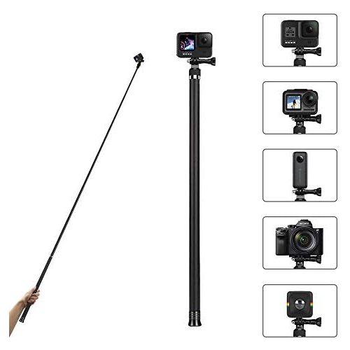  [아마존베스트]AuyKoo 106 Inch Long Carbon Handheld Selfie Stick Monopod for GoPro Hero 9 Black Hero8 Hero7 Hero 6 Hero 5 Black DJI OSMO Action Camera Insta 360 Camera and Other Action Cameras